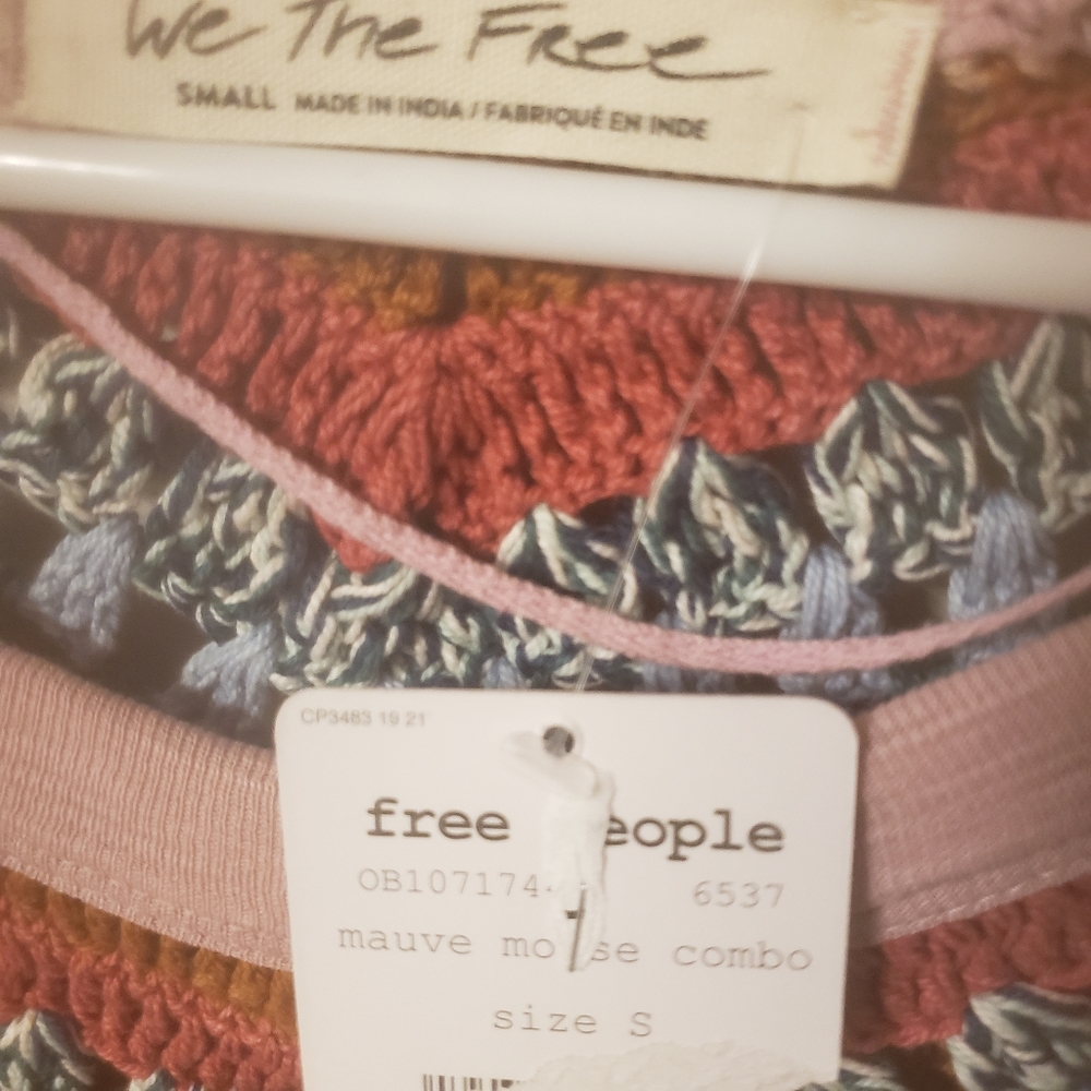 BNWT! Free People Small Crochet Top